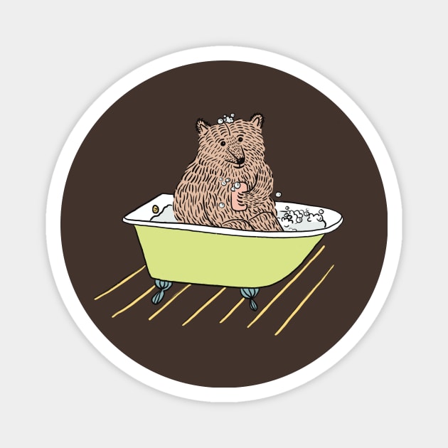 Bear Bathtime Magnet by Das Brooklyn